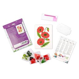 Кристальная (алмазная) мозаика ФРЕЯ ALVS-008 мини-картина Маки 14 х 19.5 см