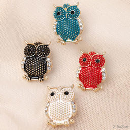 Брошь Сова / 6491 /уп 12/микс
