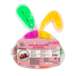 Hobbius SLB-19 Набор для плетения из резинок Кролик 600 шт ассорти