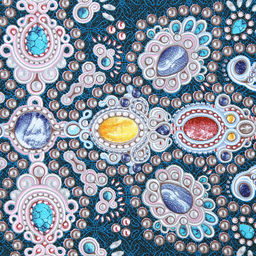 "Сапфир" Скатерть-дорожка на стол набивная 50х148см, 231г/м2, хлопок 100%, "Домашняя мода" (Россия)