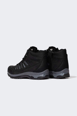 Мужские треккинговые кроссовки из искусственной кожи на высокой подошве со шнуровкой - Defacto фото 4