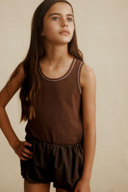 CAMISETA PESPUNTES CREATED BY CARAMEL LONDON X ZARA / Marr?n