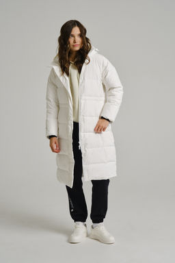 Пуховик длинный Белый TRN Long Down Jacket - Anta фото 6