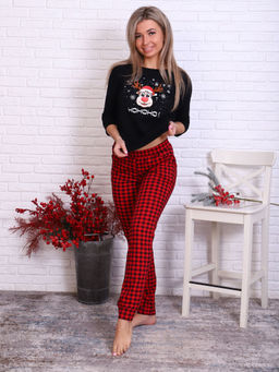 Костюм женский, модель 162, трикотаж (Олень Хо-хо-хо) - Ивановотекстиль фото 4