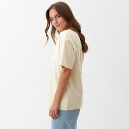 Футболка женская KAFTAN: Basic line, молочная размер 48-50