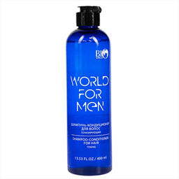 Bio World WORLD FOR MEN Шампунь-кондиционер для волос Тонизирующий , 400 мл  фото 2