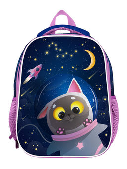 Рюкзак Schoolformat ERGONOMIC LIGHT SPACE CAT 19 л синий 38х29х18 жестк. каркас 2 отд. молния д/девочек