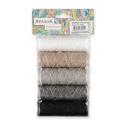 Пряжа ARACHNA Fibra Ассорти 100% полиэфир 5 х 20 г 110 м  10 м