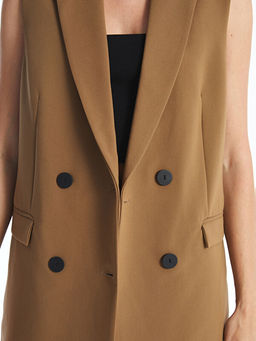 Kad?n Ceket Yaka D?z Klasik Yelek