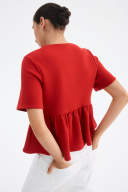 Top efecto neopreno con peplum - H&m фото 5