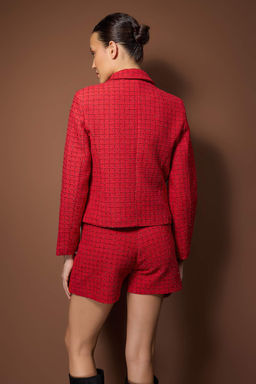 Lacivert Simli Tuvit Dugmeli S?k Ceket TWOAW26CE00015 - Trendyolmilla фото 9