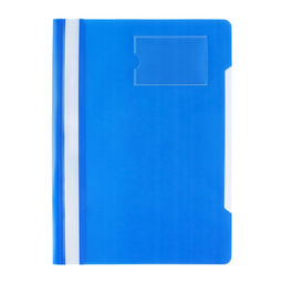 Цена за 10 шт. Папка-скоросшиватель Calligrata, А4, 180 мкм, карман для визитки, прозрачный верх, синяя