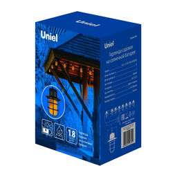 USL-S-121/PT2500 LANTERNS Садовая гирлянда на солнечной батарее "Фонарики". 60 светодиодов. Эффект пламени. 1*АА Ni-Mh аккумулятор в/к. IP44. TM Uniel