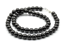 Бусы из шунгита натурального шарик 8мм, 47см