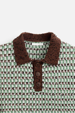 JACQUARD KNIT POLO SHIRT - Zara фото 11