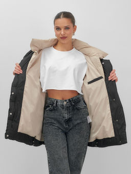 Куртка зимняя HaiLuoZi женская черная утеплитель 200 г/м² - Mtforce фото 14