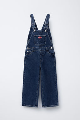 LABEL DENIM LONG DUNGAREES