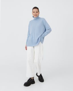 Джемпер кашемировый 10049 голубой