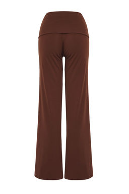 Teen Gri Melanj Beli Katlamal? Wideleg/Genis Paca Pantolon TWOAW26PL00019 - Trendyolmilla фото 6