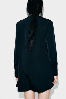 Vestido drapeado de sarga - H&m фото 3