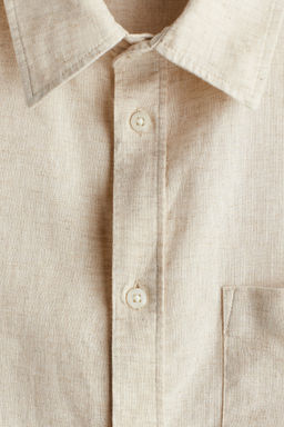 Camisa en mezcla de lino Regular Fit - H&m фото 11