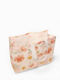 Сумка пляжная Цветы, 50*20*40, отд без молнии, розовый