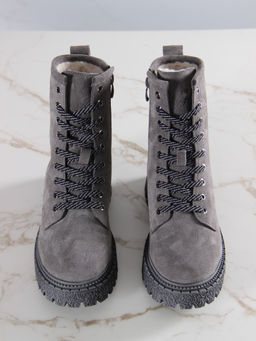 Ботинки 327.22511gr.Серый замок замша/Шерсть