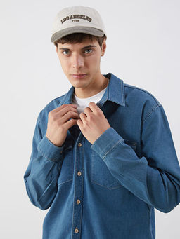 Regular Fit Uzun Kollu Erkek Jean G?mlek