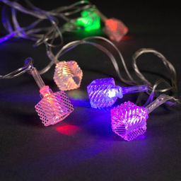 Гирлянда Нить 5 м с насадками Кубики тающие, IP20, прозрачная нить, 20 LED, свечение мульти (RG/RB), мигание, 220 В - Luazon lighting фото 6