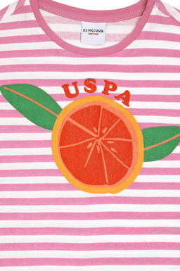 U. S. Polo Assn / Фиолетовая футболка с круглым вырезом для девочек - U.s. polo assn фото 11