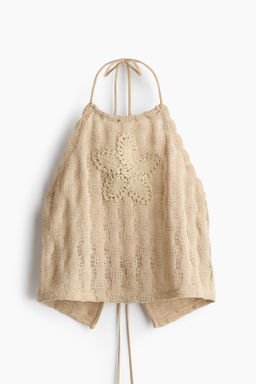 Top halter efecto crochet