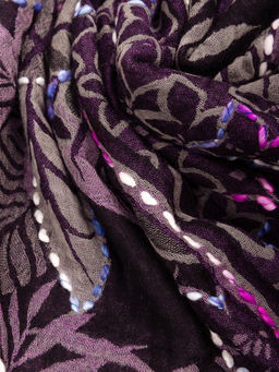 Палантин с вышивкой (шерсть вареная) в ассортименте №Тк906/26 - Ганг фото 3