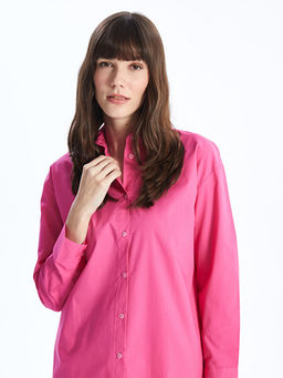 D?z Uzun Kollu Oversize Kad?n G?mlek Tunik