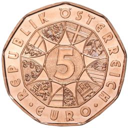 Монета 5 евро 2021 года Австрия Маленькое чудо Цыпленок