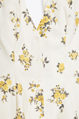 FLORAL PRINT HALTER MINI DRESS - Zara фото 14