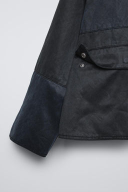 WAXED JACKET WITH HOOD - Zara фото 5