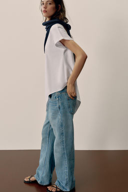CAMISETA ASIM?TRICA MANGA CORTA / Blanco - Zara фото 5