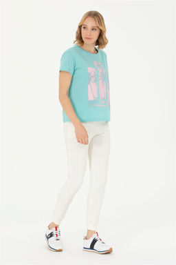 Женские спортивные штаны цвета экрю - U.s. polo assn фото 4