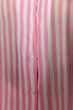 Trendyolmilla Pembe Cizgili Viskon Ustu Genis Kal?p Sortlu Dokuma Pijama Tak?m? THMSS21PT0179  фото 18