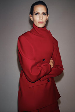 ZW COLLECTION DOUBLE-BREASTED STRAIGHT BLAZER - Zara фото 8