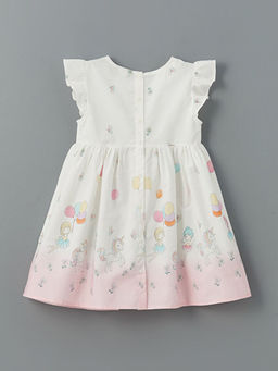 Bisiklet Yaka Poplin K?z ?ocuk Elbise