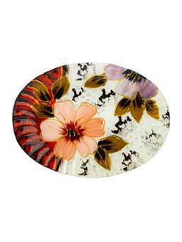 Блюдо декоративное АРТ Цветы 30x22см