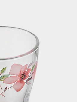 Цена за 20 шт. Кружка ОСЗ Акварельные цветы, 250 мл, стекло, рисунок МИКС