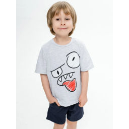 Комплект футболка кулирка и шорты футер 7360900202 - Youlala фото 5