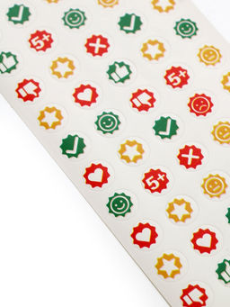 Цена за 3 шт. Наклейки детские оценки «Пять с плюсом», 7×16 см, 10 листов