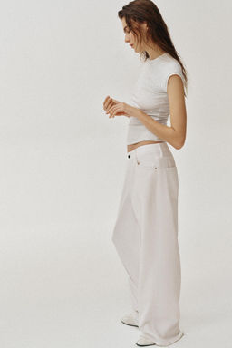 FADED WIDE-LEG TROUSERS - Zara фото 26