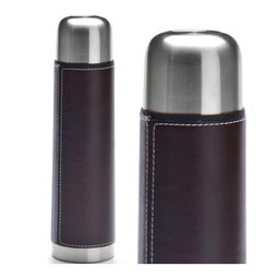 Термос 1,0 л нерж/сталь в кожаном чехле МВ арт. 27605