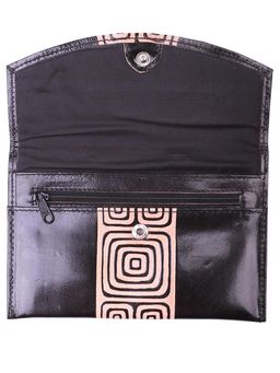 Кошелек кожа ручной принт № 180/77 - Ганг фото 3