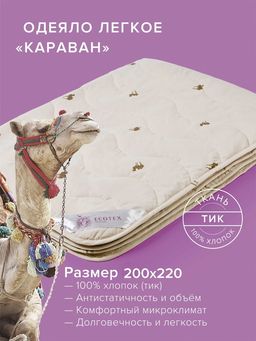 -28% Одеяло облегченное 200*220 Караван Premium