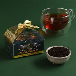 Чай чёрный 23 февраля вкус: тропический, 50 г.